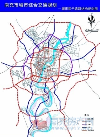 《南充市城市综合交通规划》勾画出城市路网图