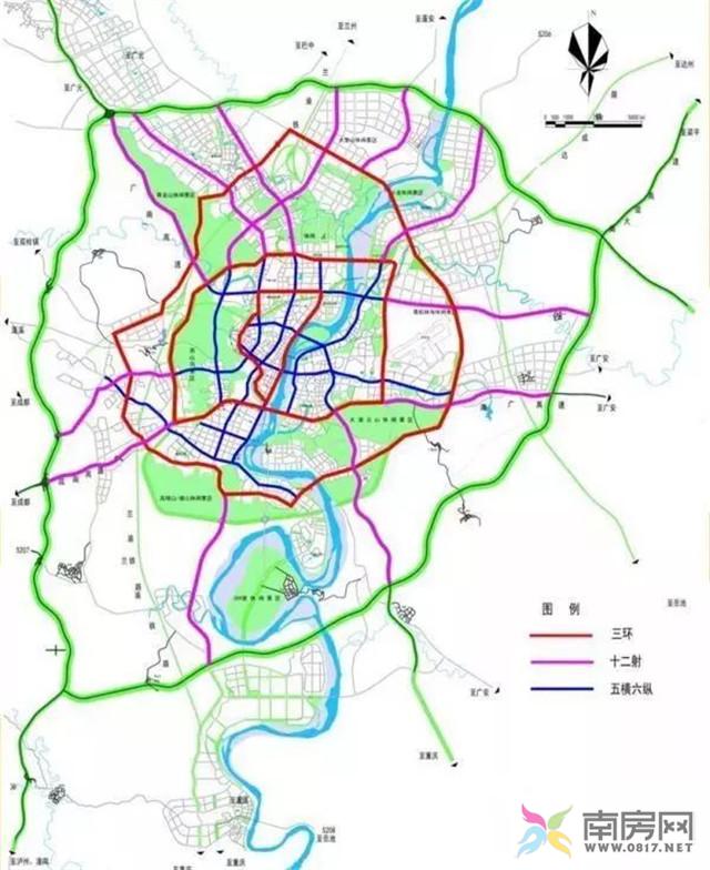 3月,南充市城乡规划和测绘地理信息局编制的《南充市城市快速路网专项