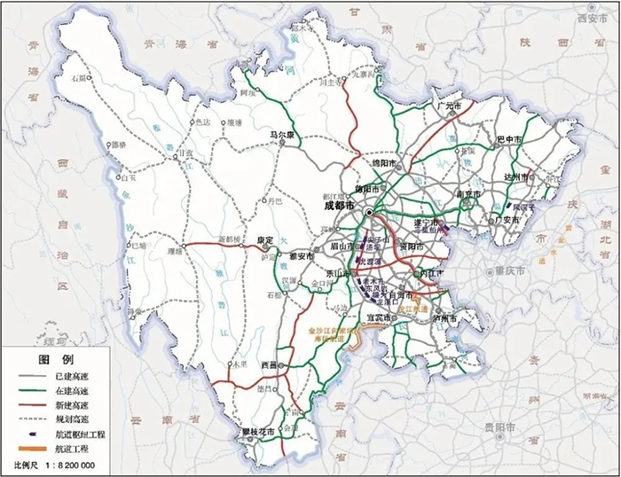 四川"十四五"规划纲要草案铁路图,看看有哪些规划?